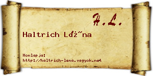Haltrich Léna névjegykártya